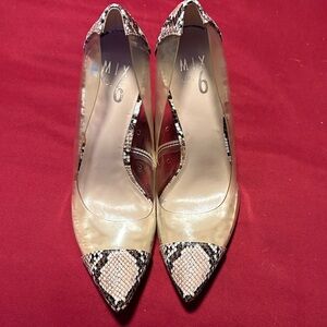 Mix No. 6 Snakeskin and Clear Heels